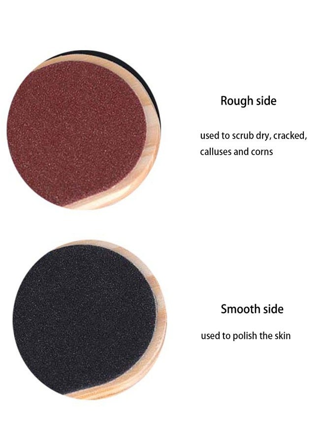 وهاواي 2 قطعة من الخشب ملف القدم على الوجهين كلثوم كوربوس مزيل باديكير الأظافر المستخدمة في العناية بالقدم الرطب والجاف لإزالة الجلد الميت - Image 3