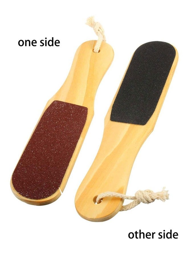 وهاواي 2 قطعة من الخشب ملف القدم على الوجهين كلثوم كوربوس مزيل باديكير الأظافر المستخدمة في العناية بالقدم الرطب والجاف لإزالة الجلد الميت - Image 4