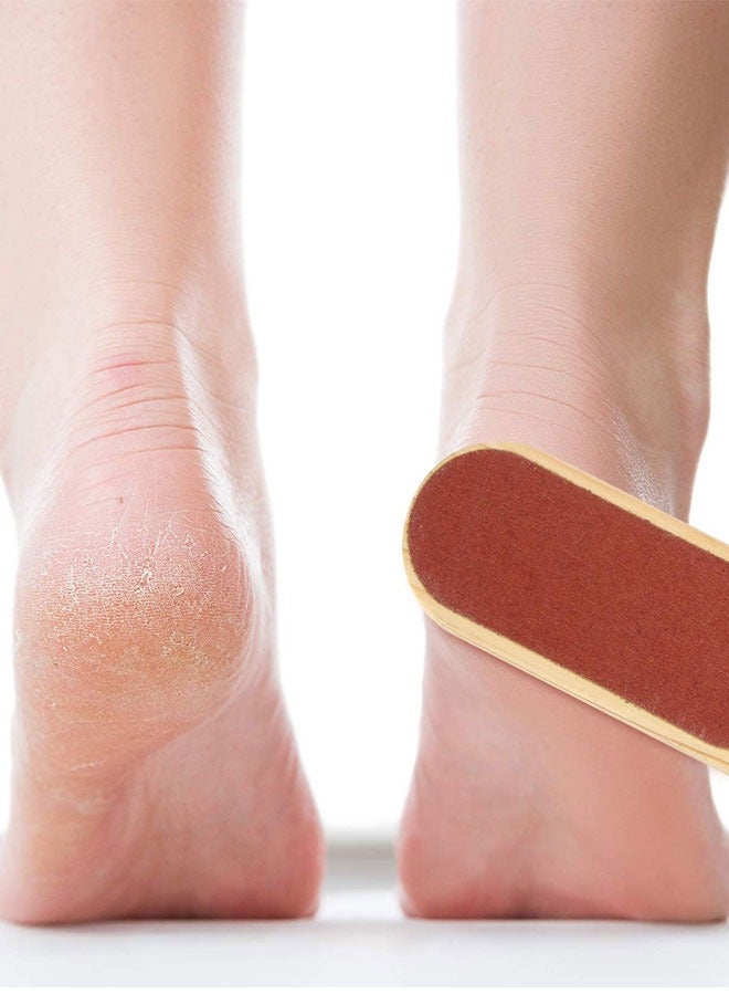 وهاواي 2 قطعة من الخشب ملف القدم على الوجهين كلثوم كوربوس مزيل باديكير الأظافر المستخدمة في العناية بالقدم الرطب والجاف لإزالة الجلد الميت - Image 5