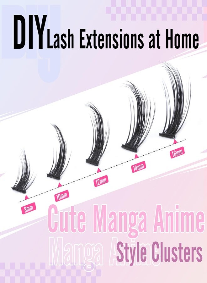 Geeneiya [Wholesale-Only 100 Pack] Geeneiya Spikes Manga Lash Clusters D Curvature Wispy Cluster Eyelash Extensions Natural Eyelash Clusters DIY Lash Extension Kit, - Image 3