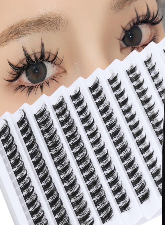 Geeneiya [Wholesale-Only 100 Pack] Geeneiya Spikes Manga Lash Clusters D Curvature Wispy Cluster Eyelash Extensions Natural Eyelash Clusters DIY Lash Extension Kit, - Image 1