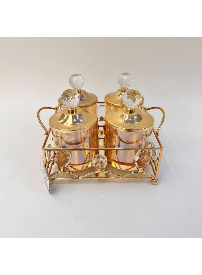 Candy Crystal Set with Metal Base 4*1