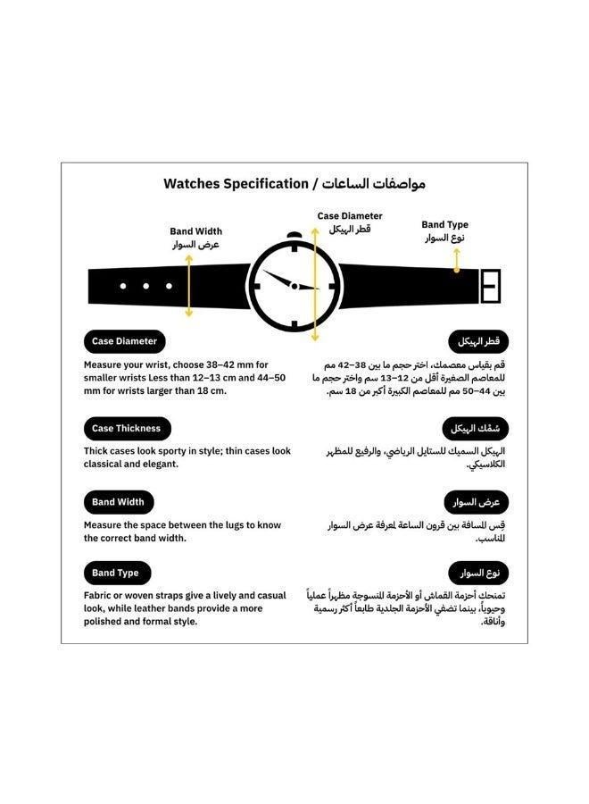 بيجوتي بيغوتي - رافيناتو ساعة للرجال | علبة من النحاس | تناظرية | قرص دائري | زجاج معدني | حركة كوارتز يابانية | مقاومة للماء حتى 50 متر - Image 5