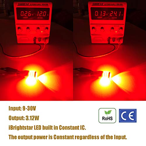 iBrightstar مصباح LED iBrightstar 912 921 للمصابيح الخلفية 3rd High Mount Brake Lights طاقة عالية مع عدسة خالية من الأخطاء T15 906 922 W16W مصابيح، أحمر لامع - Image 5
