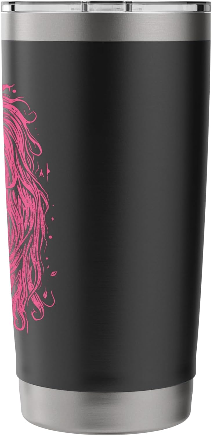 Halloween Awesome Unicorn Skeleton Skull Gothic Spooky Pink Halloween Stainless Steel Insulated Tumbler - Image 2