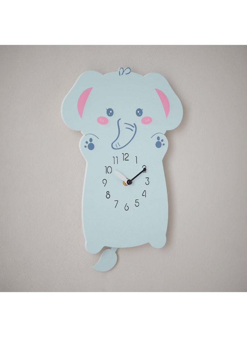 Home Box Playland Elephant Pendulum Wall Clock 35 x 24 cm  - Image 2