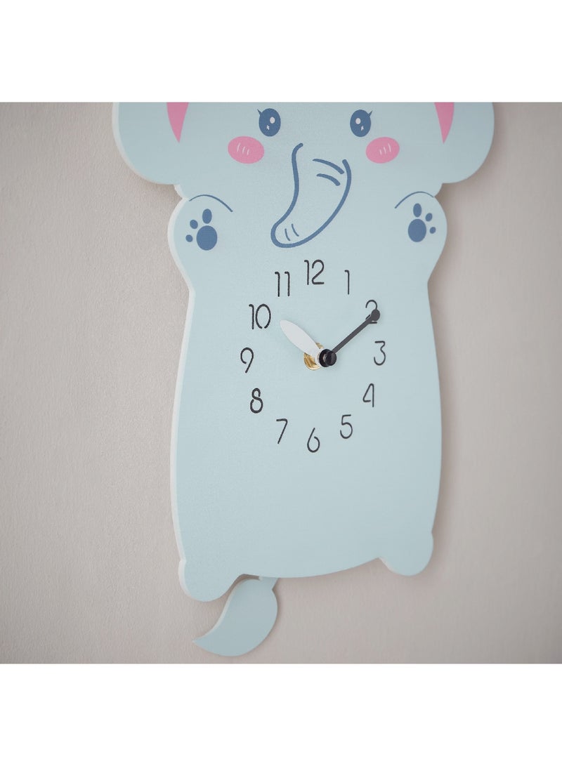 Home Box Playland Elephant Pendulum Wall Clock 35 x 24 cm  - Image 3