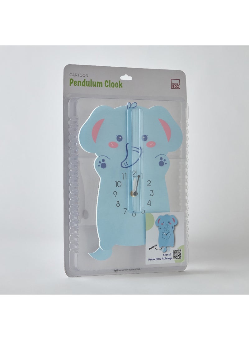 Home Box Playland Elephant Pendulum Wall Clock 35 x 24 cm  - Image 5