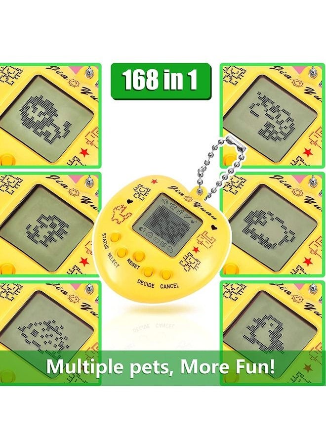 Excefore - 4 Pcs Virtual Pets Keychain, Virtual Electronic Digital Pets Keychain, Game Keyring, Retro Handheld Game, Machine Nostalgic 90s Toy for Boys Girls Party Favor - Image 1