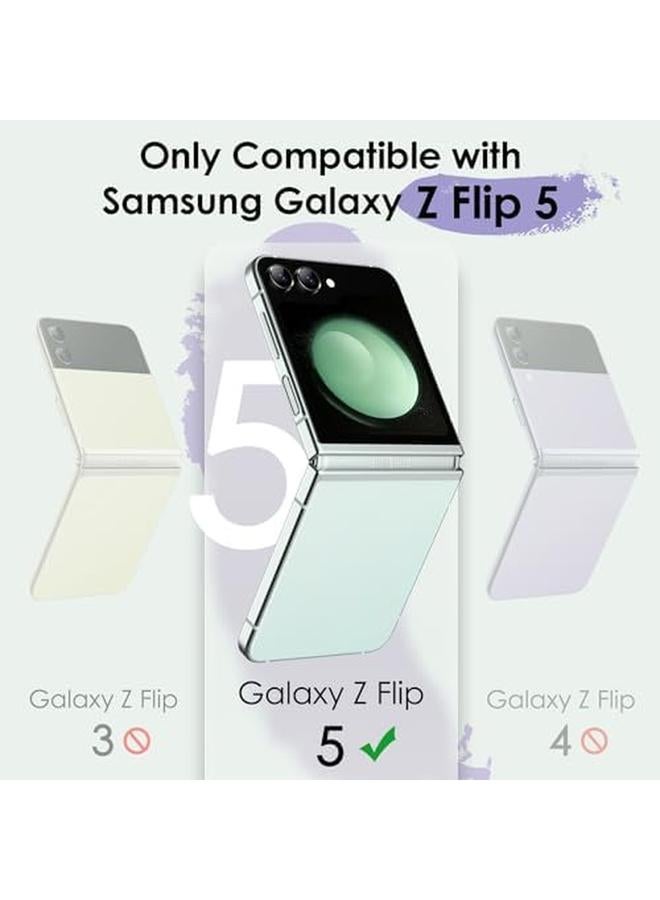 جي تيك حافظة لهاتف Samsung Galaxy Z Flip 5 2023 مع حماية المفصلة، غطاء حماية قوي ومتين للهاتف من مادة البولي كربونات، مضاد لبصمات الأصابع، لمسة نهائية غير لامعة، أخضر نعناعي - Image 2