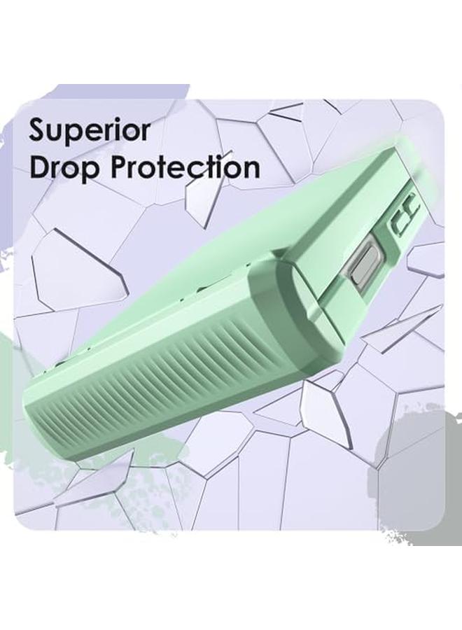 جي تيك حافظة لهاتف Samsung Galaxy Z Flip 5 2023 مع حماية المفصلة، غطاء حماية قوي ومتين للهاتف من مادة البولي كربونات، مضاد لبصمات الأصابع، لمسة نهائية غير لامعة، أخضر نعناعي - Image 4