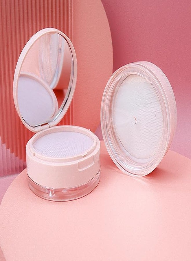 Feilguee 1PCS Portable Powder Compact Case Leak-free Reusable Plastic Powder Container Sponge Powder Puff Elasticated Net Sifter, DIY Foundation Makeup Tool(10g/0.35oz) - Image 4