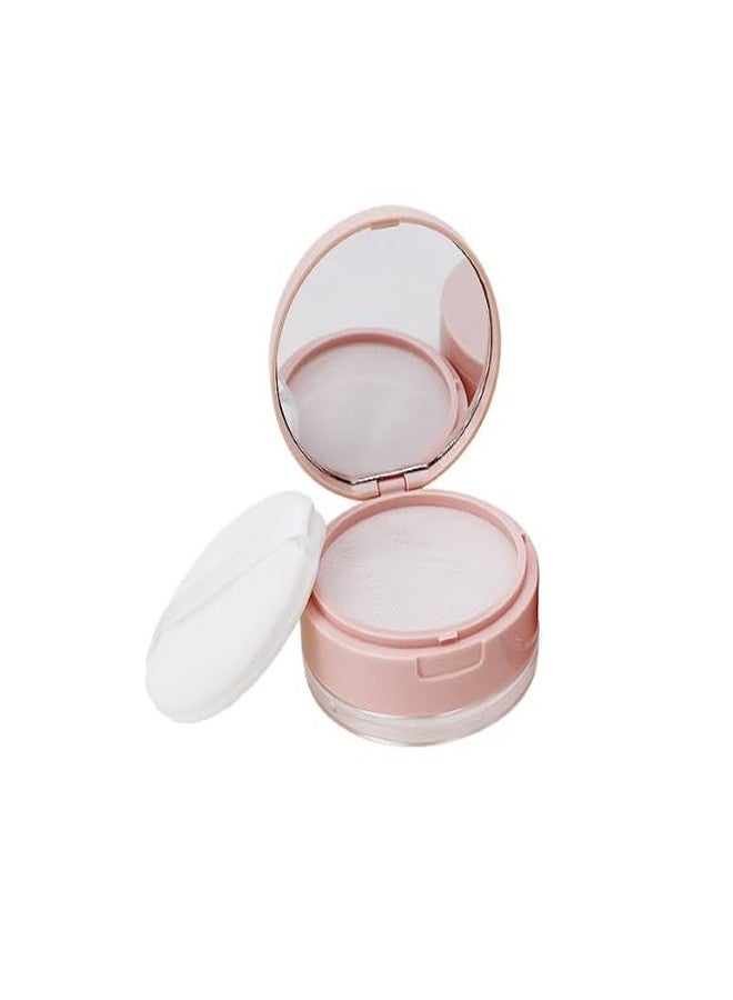 Feilguee 1PCS Portable Powder Compact Case Leak-free Reusable Plastic Powder Container Sponge Powder Puff Elasticated Net Sifter, DIY Foundation Makeup Tool(10g/0.35oz) - Image 1