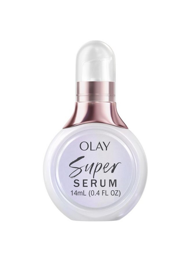 Olay Super Serum Trial Size 5In1 Lightweight Resurfacing Face Serum 0.4 Fl Oz Smoothing Skin Care Treatment With Niacinamide Vitamin C Collagen Peptide Vitamin E And Aha  - Image 1