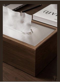 Kutis 1-Piece Wooden Tissue Box Rectangle Shaped Tissue Box Wood Acrylic 19.7x12.7x9.4 Centimeter  - Image 4