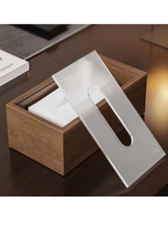 Kutis 1-Piece Wooden Tissue Box Rectangle Shaped Tissue Box Wood Acrylic 19.7x12.7x9.4 Centimeter  - Image 5
