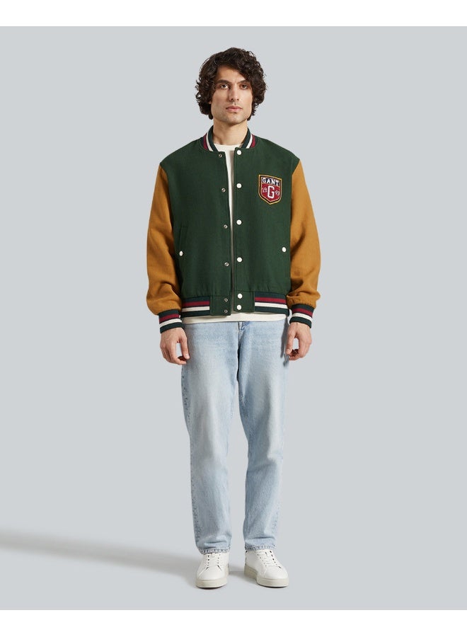 GANT WOOL BLEND VARSITY JACKET - Image 1