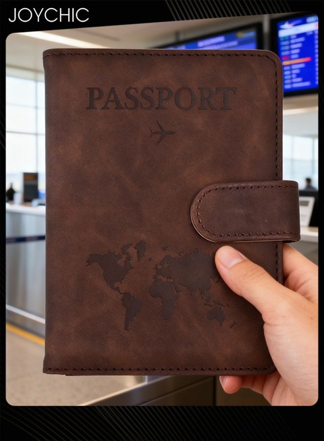 Joychic غطاء جواز سفر متعدد الوظائف للسفر التجاري واقي مستندات منظم تخزين بطاقات عالي السعة