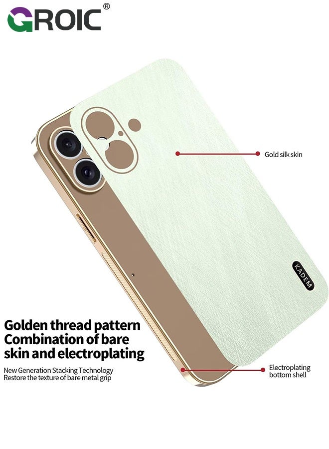 GROIC Case for iphone 17, Slim Shockproof Bamboo Texture Cover with PU Leather Compatible for iphone 17 Cover, TPU Bumper Shockproof Protective Phone Case (Green) - Image 4