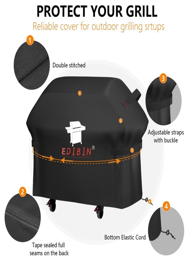 EDIBIN Grill Cover for Ninja FlexFlame 5-in-1 Cooking System 3 Burner Grill and Smoker PG301,Premium Water-Resistant Griddle Cover for Ninja PG300 Series, Exclusively fits PG300 Series BBQ Grill - Image 5