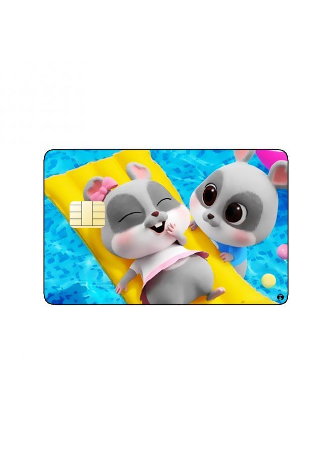 RKN PRINTED BANK CARD STICKER Cute Chibi Hamsters Drawing - Image 2
