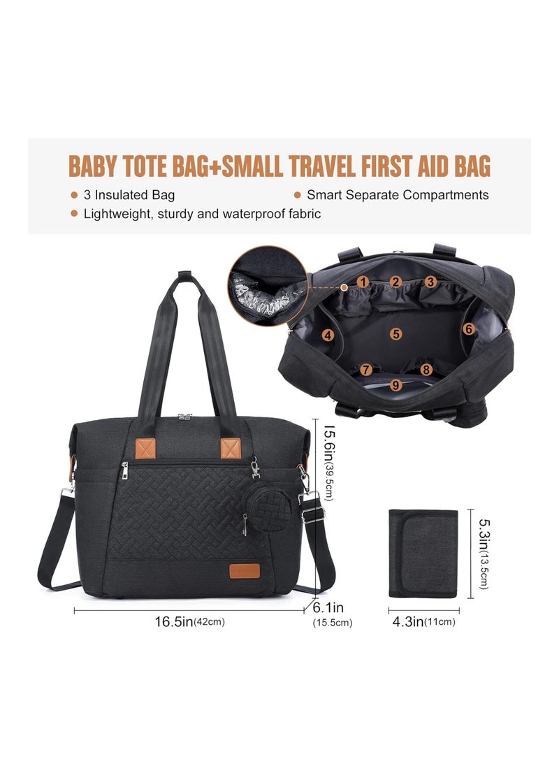 Lovevook Diaper Bag Tote, Large Baby Diaper Bag Waterproof Travel Diaper Tote With Changing Pad  - Image 2