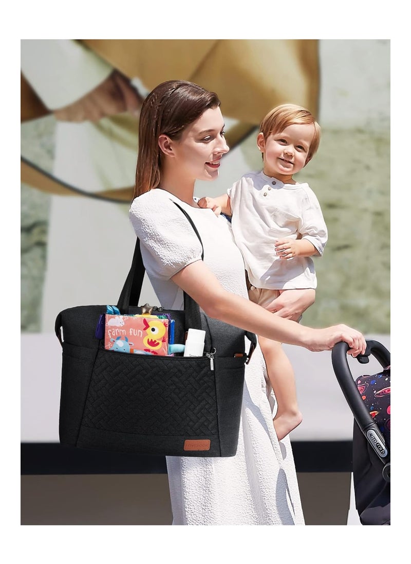Lovevook Diaper Bag Tote, Large Baby Diaper Bag Waterproof Travel Diaper Tote With Changing Pad  - Image 4