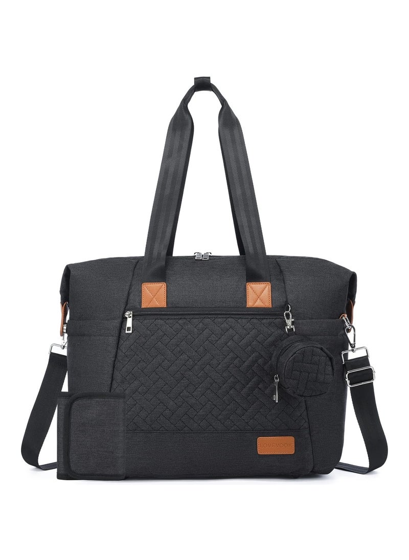 Lovevook Diaper Bag Tote, Large Baby Diaper Bag Waterproof Travel Diaper Tote With Changing Pad  - Image 1