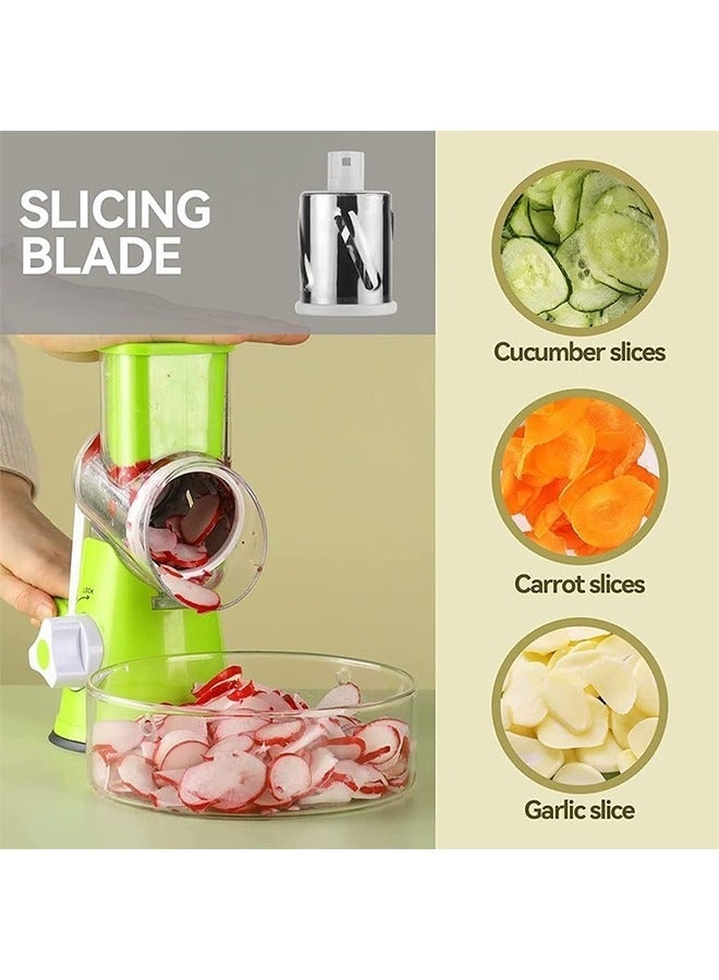 Bukela Vegetable Slicer Handheld Spiral Rotary Drum Slicer For Vegetable Fruit Cheese Nut - Image 3