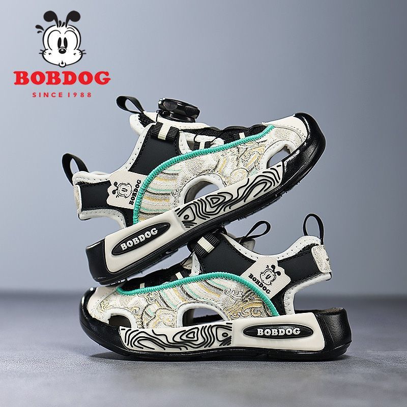 Babudou Boys Sandals Summer Summer Baotou Non-Slip Soft Sole Boys Sports Children'S Beach Shoes - Image 3