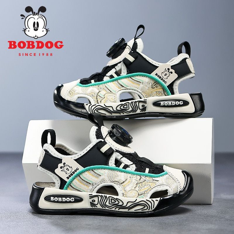 Babudou Boys Sandals Summer Summer Baotou Non-Slip Soft Sole Boys Sports Children'S Beach Shoes - Image 2