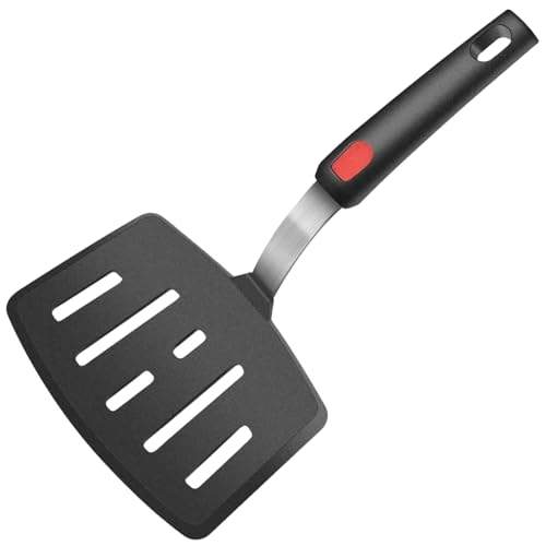 Turbid Silicone Spatula - Nonstick, Heat Resistant Cooking & Baking Flipper for Pancakes, Omelettes, Pizza, Steak, Dosa - Ideal for Griddle Pans, Cookware and Fish Turner (Slotted Wide Spatula) - Image 1