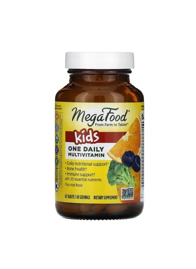MegaFood Kids One Daily Multivitamin 60 Tablets  - Image 1