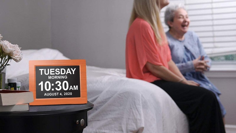 Astrometric Digital Day Clock for Seniors - 7" Large Display with Non-Abbreviated Date & Day, 12 Alarm Options, Auto-Dimmable (Level 5), Dementia Clock for Elderly, Vision Impaired, and Memory Loss (7 inch Brown) - Image 5