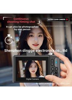 Generic Flip Screen Camera HD Optical Zoom Digital Camera WiFi Transmission Comes With Beauty Filter-Body Color:White + 64g Memory Card + Accessories + Wide-angle Mirror  - Image 5