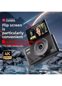 Generic Flip Screen Camera HD Optical Zoom Digital Camera WiFi Transmission Comes With Beauty Filter-Body Color:White + 64g Memory Card + Accessories + Wide-angle Mirror  - Image 3