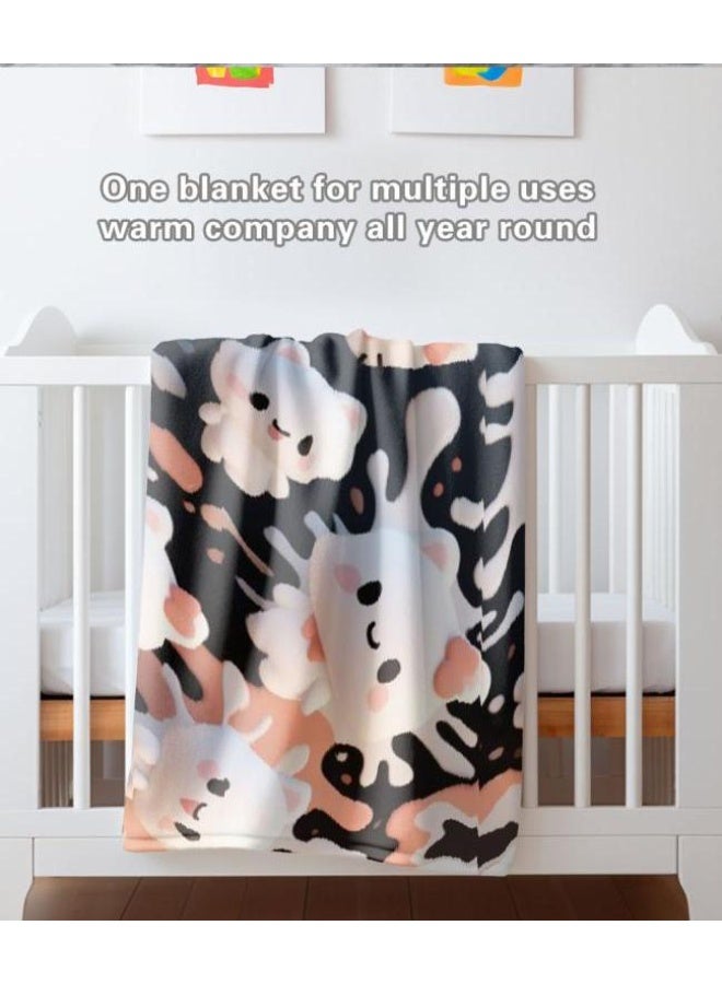 عام بطانية رقيقة من الفانيلا الكرتونية للأطفال والرضع (دافئة ومريحة، ومناسبة للنوم والألعاب) 70 سم * 100 سم - Image 3