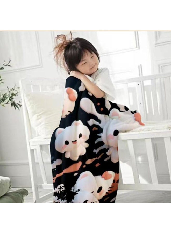 عام بطانية رقيقة من الفانيلا الكرتونية للأطفال والرضع (دافئة ومريحة، ومناسبة للنوم والألعاب) 70 سم * 100 سم - Image 1