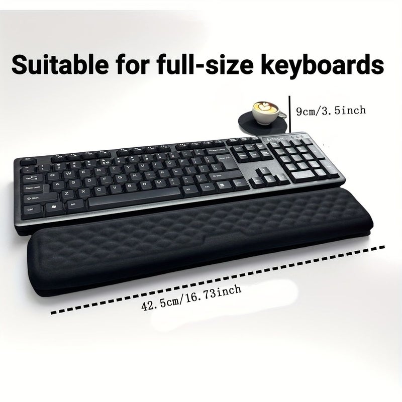 2pcs Fish Scale Pink Leather Wrist Rest for Keyboard and Mouse Ergonomic Computer Wrist Support Pad Soft Memory Foam Arm Cushion for Desk Palm Hand Office Laptop Typing - Image 5