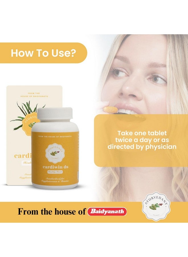 Baidyanath Ayurvedant Cardiwin Ds - Heart Health & Cholesterol Support | | 60 Tablets + Free 8G Ayudant Toothpaste - Image 5