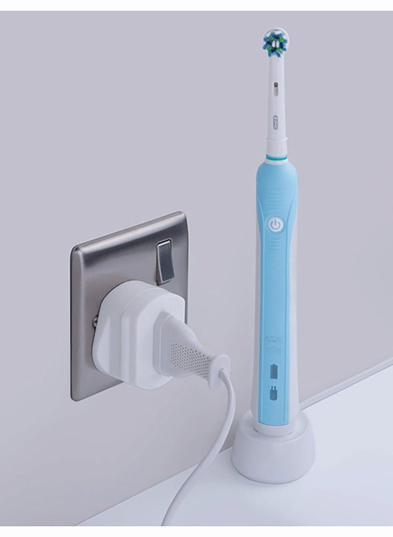 Europe to UK Travel Adapter Plug converter US to UK Plug Adapter 2 Pin to 3 Pin 1A with Fuse White