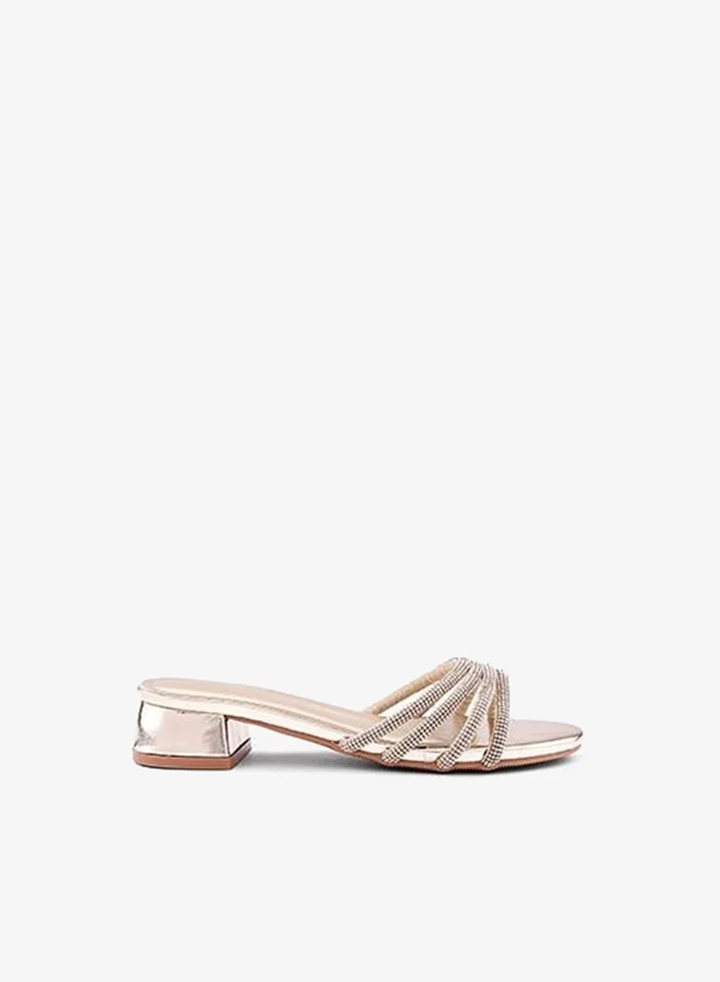 Cuple Girls Embellished Flat Slides