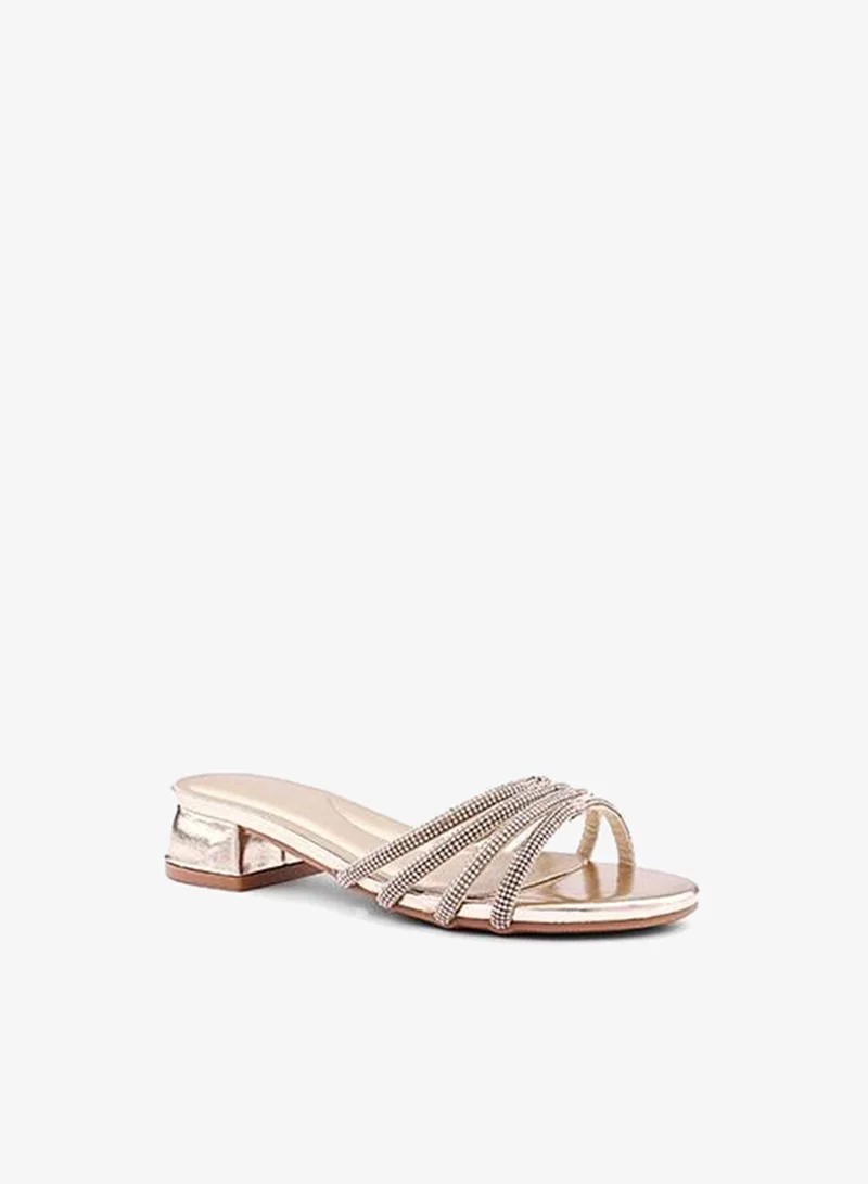 Cuple Girls Embellished Flat Slides