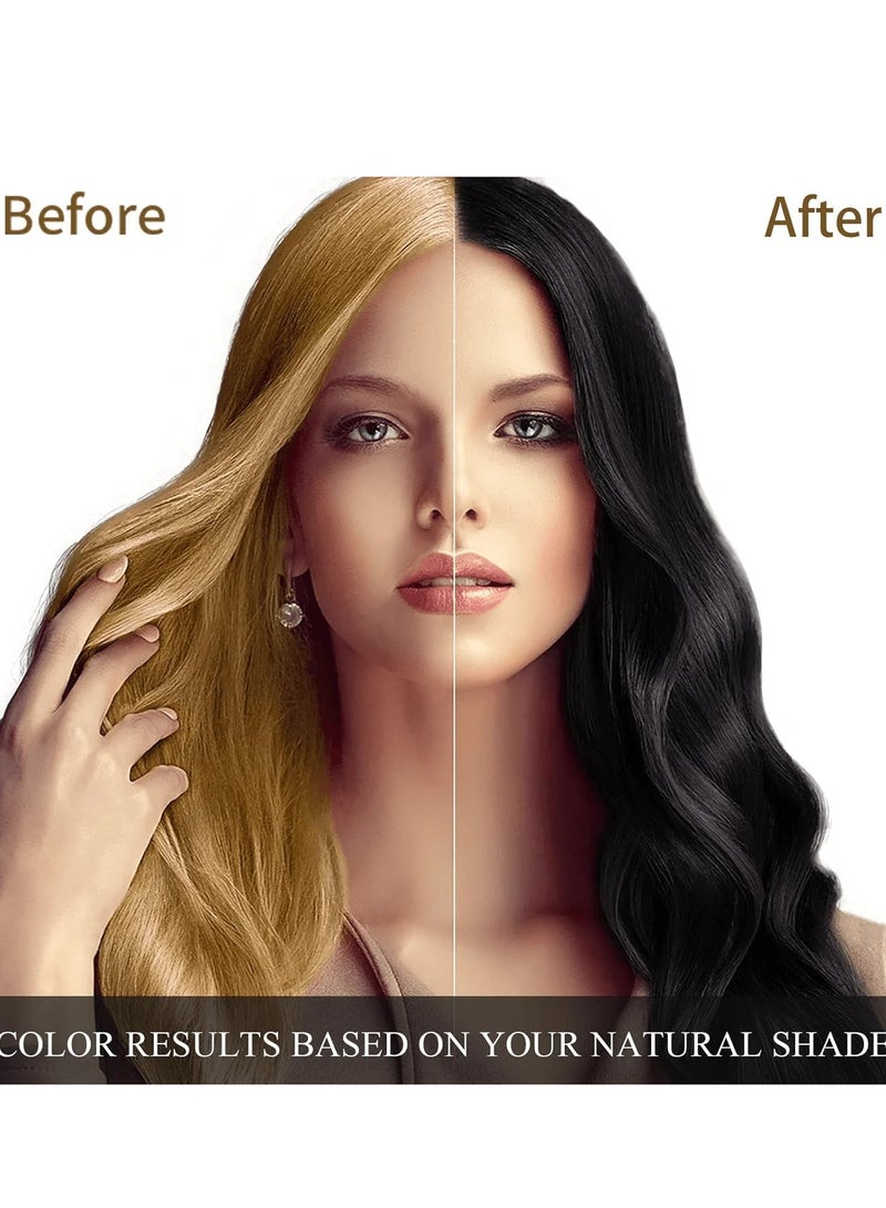 Meidu Hair Dye Shampoo Ginseng 3 in 1 (2.0 Natural Black) 500 ML - Image 3