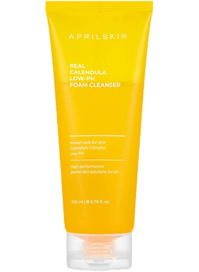 APRILSKIN April Skin Calendula Low pH Gel Face Cleanser Soothing Daily Wash for Sensitive Skin 200ml - Image 1