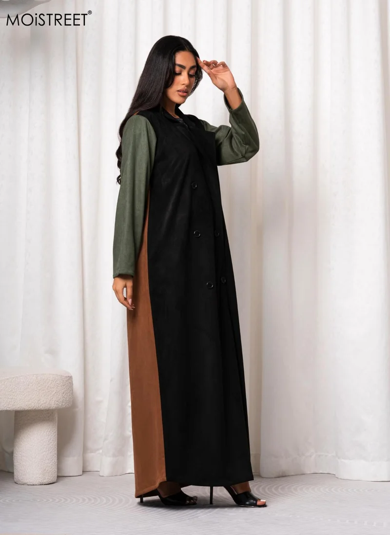 Moistreet  MOiSTREET Handmade Barbie Crepe Abaya for Women | Best Price UAE