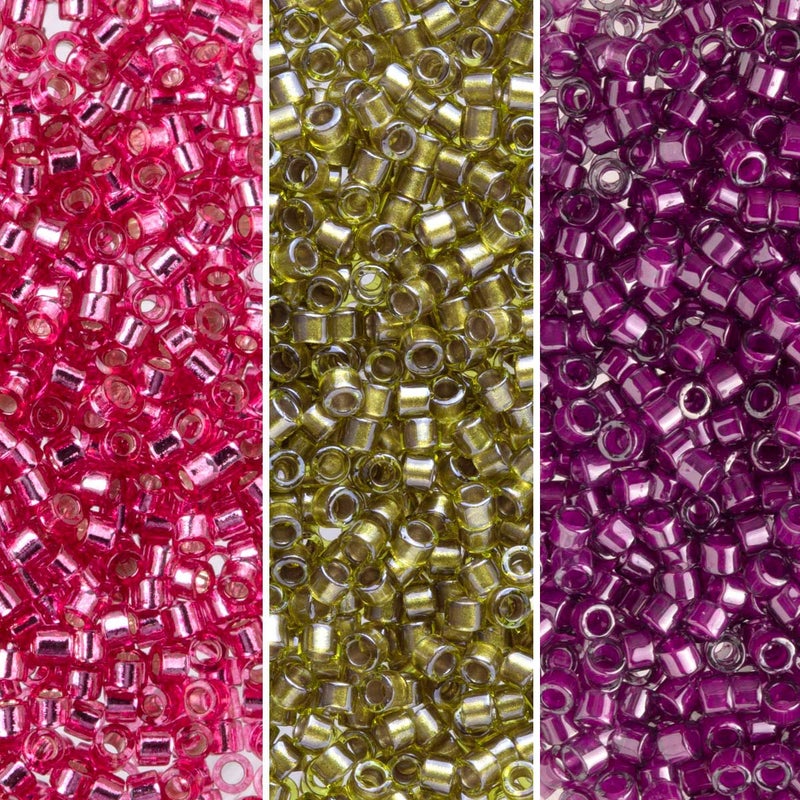Miyuki Delica Seed Beads Bundle Size 110 Berry Patch Palette Collection DB281 DB908 DB1341