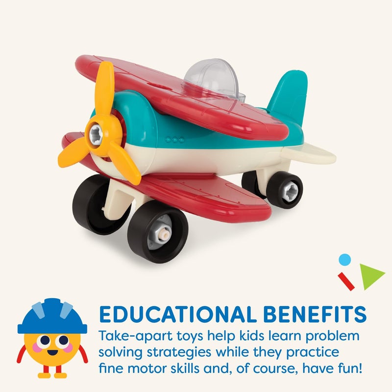 Battat â€“ Classic Construction Toy â€“ Pretend Play Toys â€“ Toddler Plane Playset â€“ Dexterity Building Toy â€“ 3+ Yearsâ€“ Take â€“ Apart Airplane - Image 4