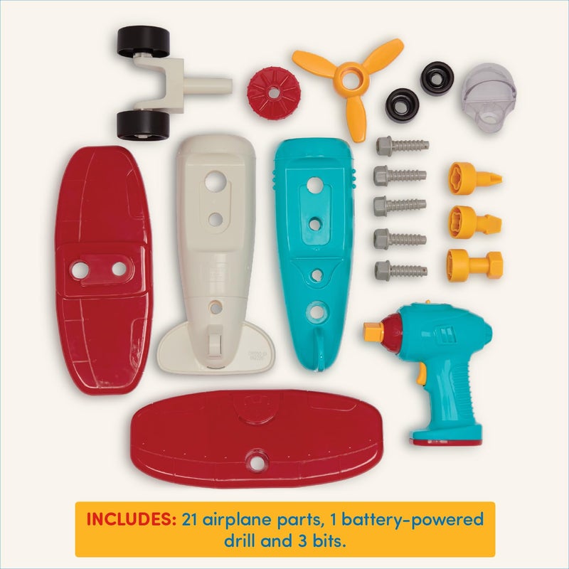 Battat â€“ Classic Construction Toy â€“ Pretend Play Toys â€“ Toddler Plane Playset â€“ Dexterity Building Toy â€“ 3+ Yearsâ€“ Take â€“ Apart Airplane - Image 5
