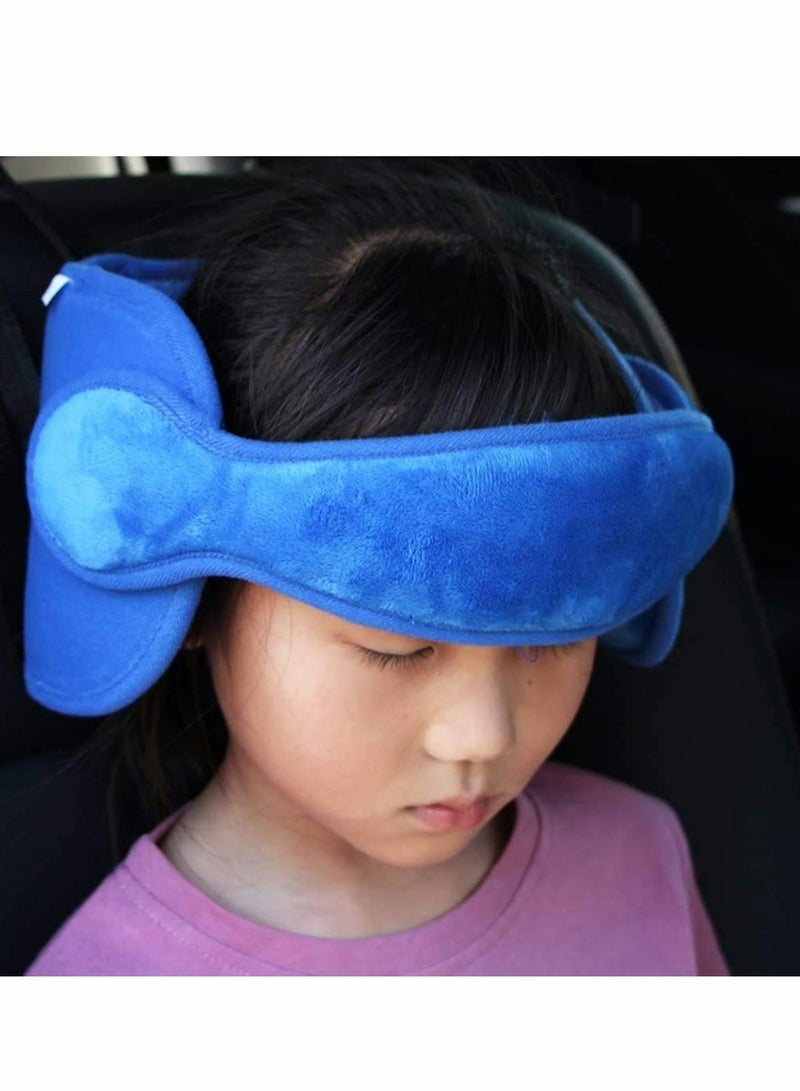 Excefore Car Seat Chest Clip Adjustable Toddler Car Seat Head Support Band, Carseat Straps Cover, Safety Car Seat Neck Relief, Blue  - Image 5
